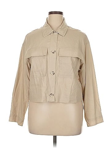 Stradivarius 3/4 Sleeve Button-Down Shirt (view 1)