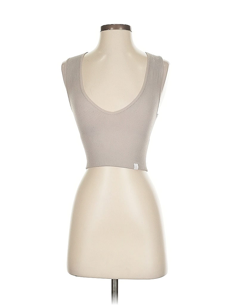 Pre-owned Assorted Brands Tank Top Tan Strapless Neckline Tops In Brown