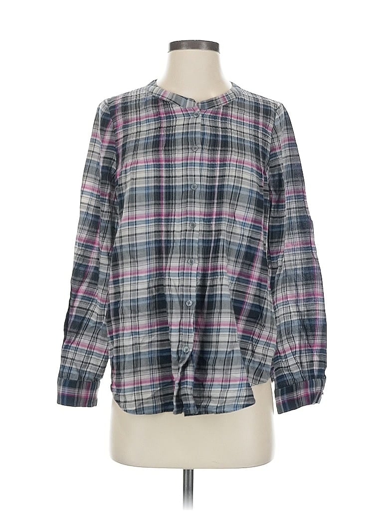 Pre-owned Joie Long Sleeve Blouse In Gray