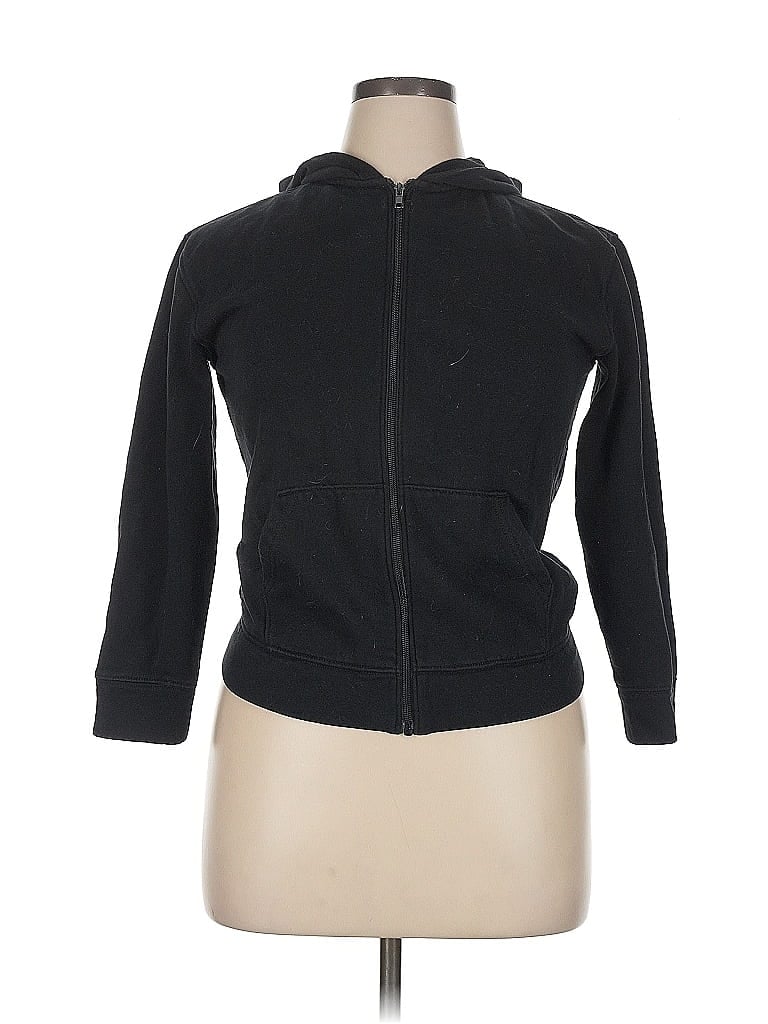 Pre-owned Old Navy Zip Up Hoodie In Black