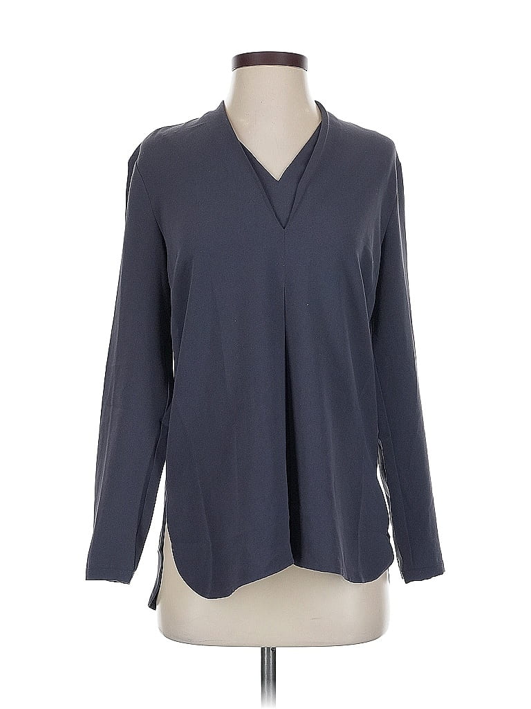 NIC + ZOE Pre-owned Long Sleeve Blouse In Gray