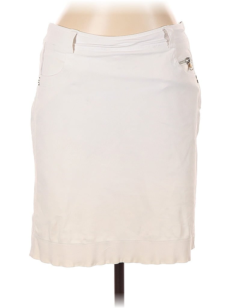 MDC Solid Ivory Casual Skirt Size EU 42 / US 12 - photo 1