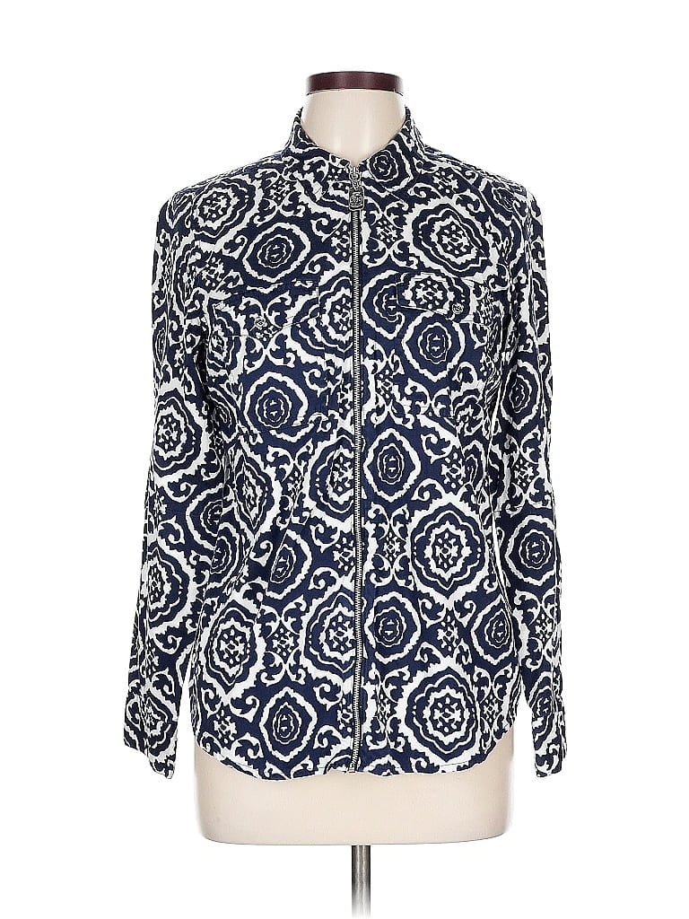 Pre-owned Michael Michael Kors Long Sleeve Button Down Shirt In Blue