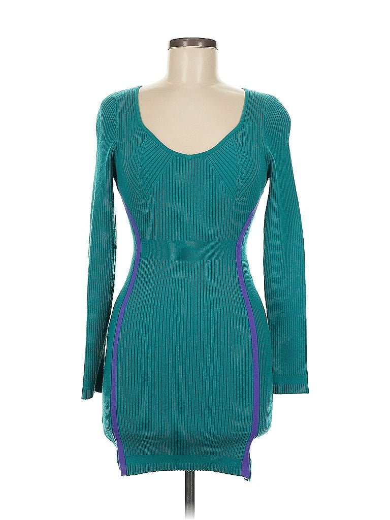 HERVE BY HERVE LEGER Pre-owned Cocktail Dress In Blue