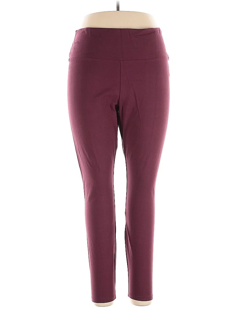 Pre-owned Simply Vera Vera Wang Active Pants In Burgundy