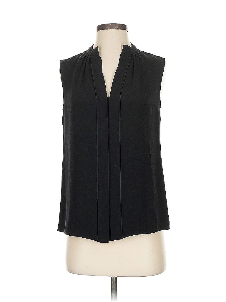 Click to view more detailed imagery on our partner's website Pre-owned Derek Lam Sleeveless Silk Top Black Tie Neck Tops