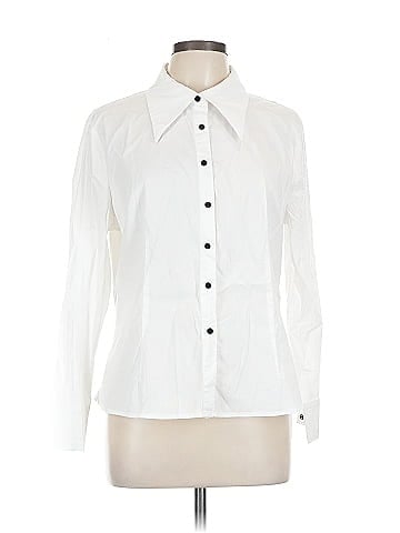 Allegra K Long Sleeve Button-Down Shirt (view 1)
