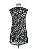 H&M 100% Polyester Graphic Gray Black Casual Dress Size 2 - photo 2