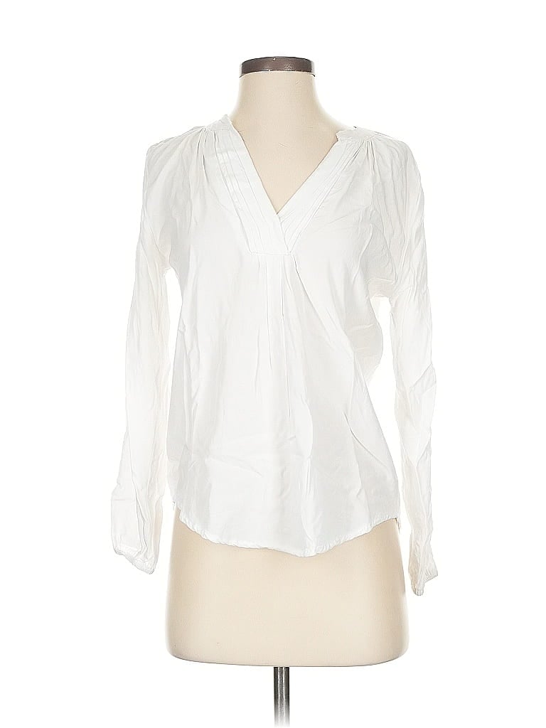 Pre-owned Escapada Long Sleeve Blouse In White