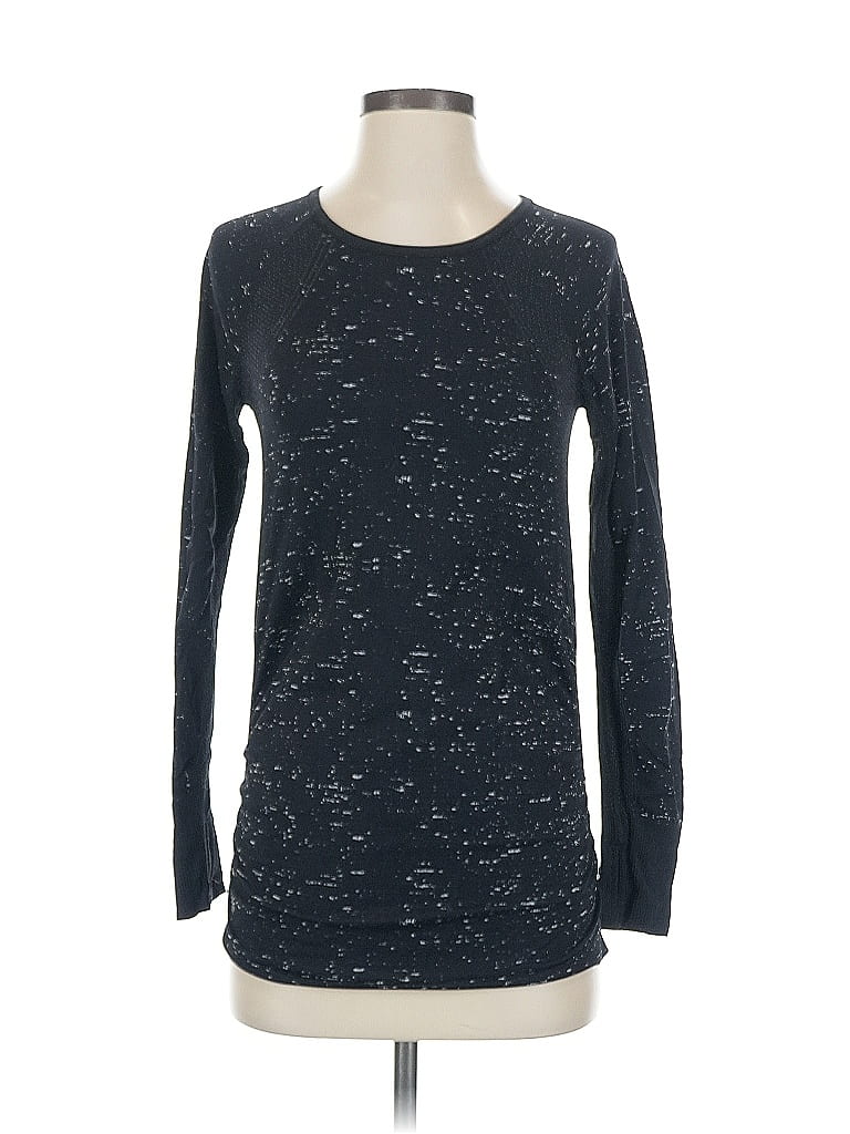 Pre-owned Athleta Long Sleeve T-shirt In Black