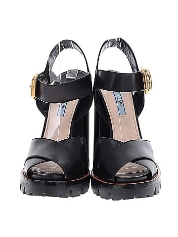 Prada Leather Platform Sandals (view 2)