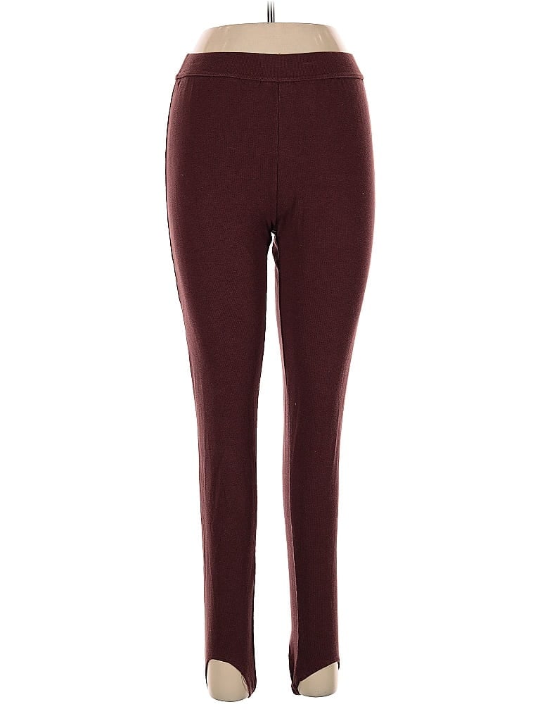 Pre-owned Open Edit Active Pants In Burgundy