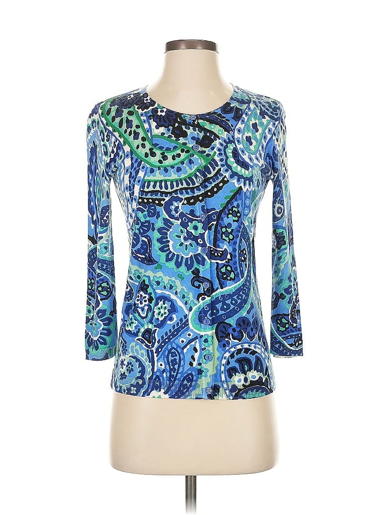 Pre-owned Talbots Cardigan Sweater In Blue