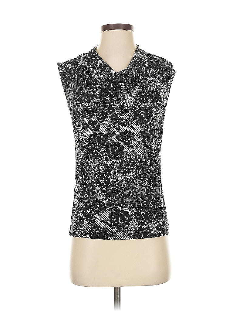 Pre-owned Ann Taylor Factory Sleeveless T-shirt In Silver