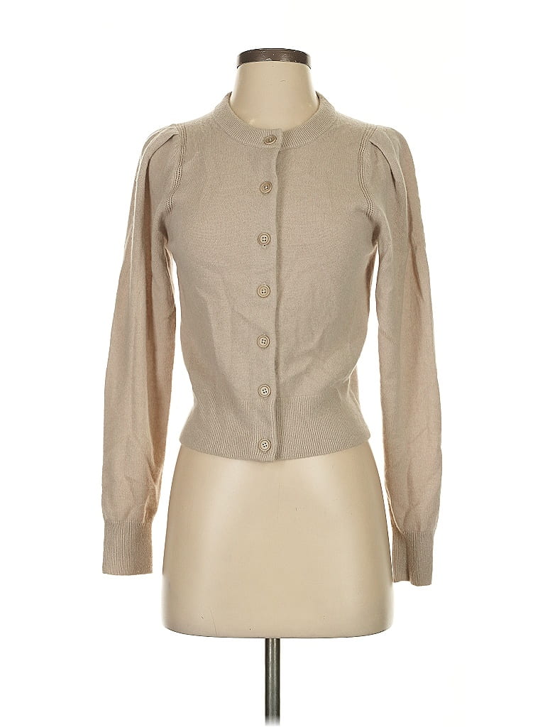 White + Warren 100% Cashmere Tan Cashmere Cardigan Size XS