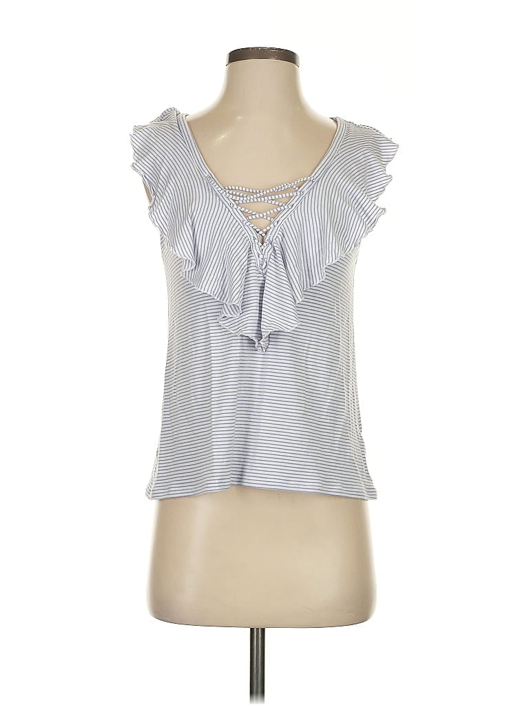 Pre-owned Express Sleeveless Blouse In Gray