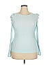 Unbranded 100% Polyester Blue Long Sleeve Blouse Size 2X - photo 1