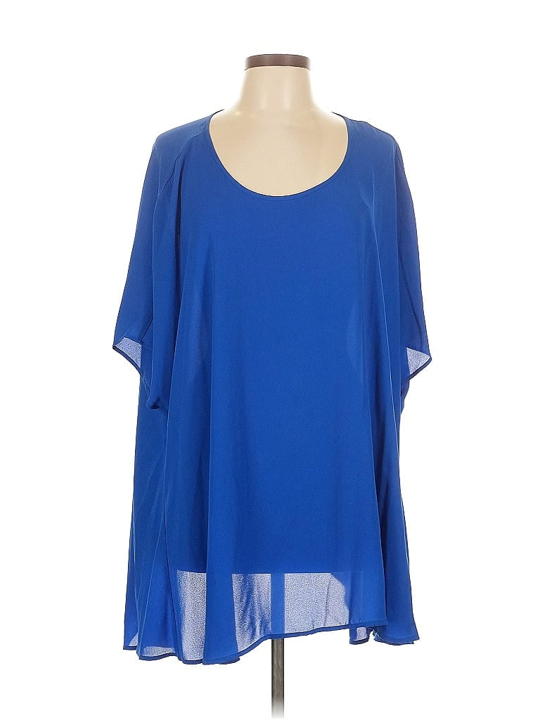 SEJOUR Pre-owned Short Sleeve Blouse In Blue