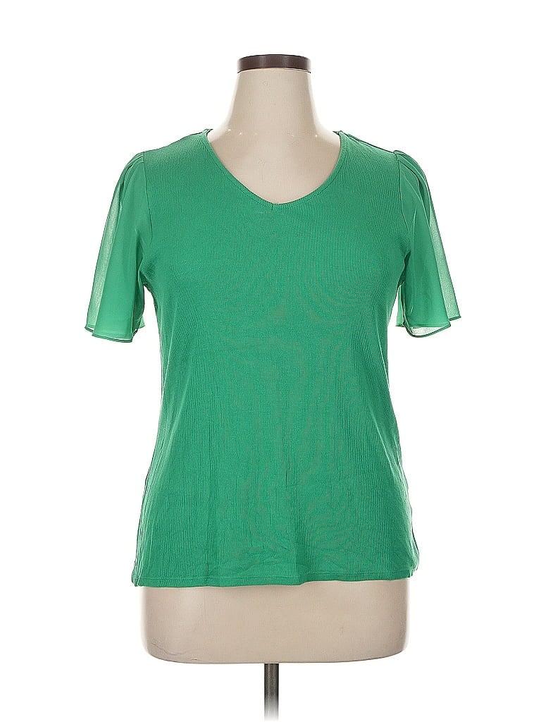 Pre-owned Violets & Roses Short Sleeve T-shirt In Green