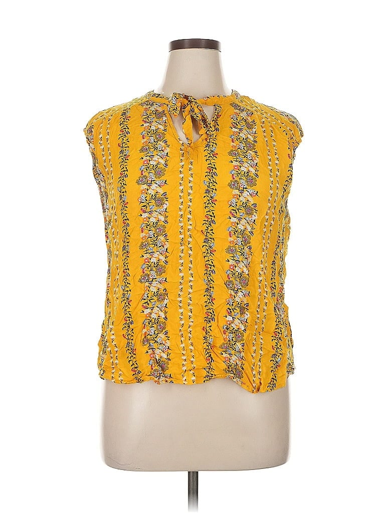 Pre-owned Old Navy Sleeveless Blouse In Yellow