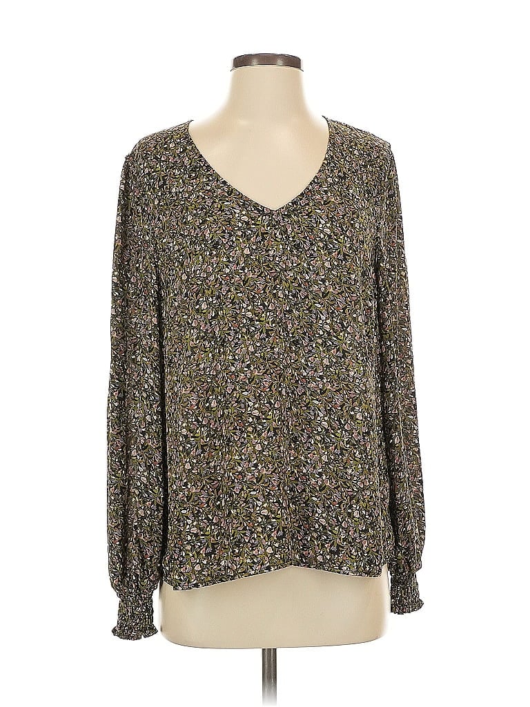 CABI Pre-owned Long Sleeve Blouse In Green