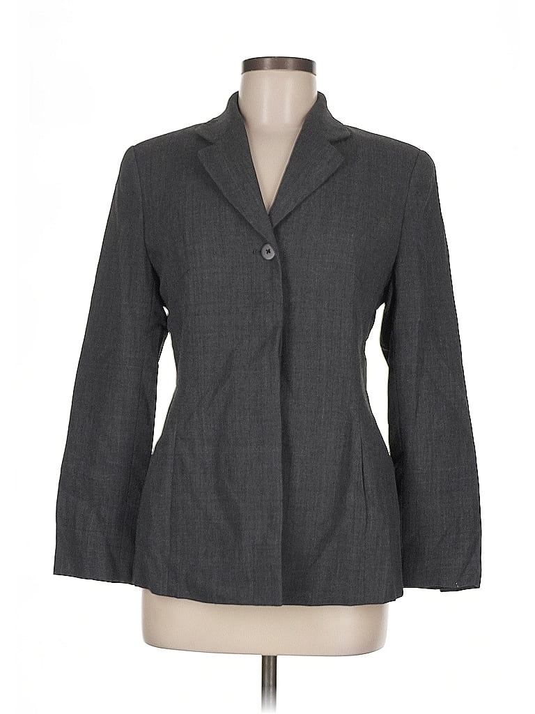 Pre-owned Assorted Brands Wool Blazer Jacket In Gray