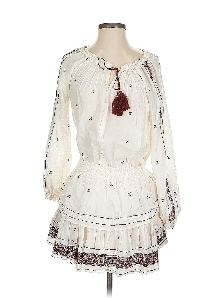 LoveShackFancy 100% Cotton Ivory White Casual Dress Size 1 - photo 1