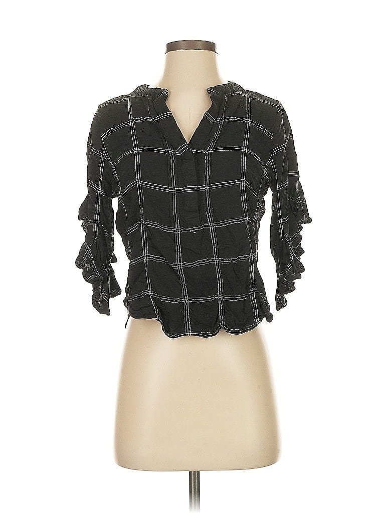 Pre-owned Vince Camuto 3/4 Sleeve Blouse In Black