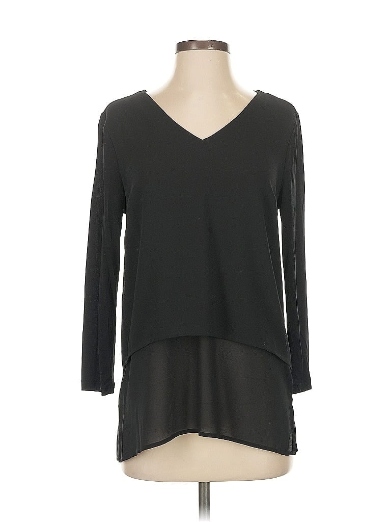 MICHAEL MICHAEL KORS Pre-owned 3/4 Sleeve Top Black V Neck Tops