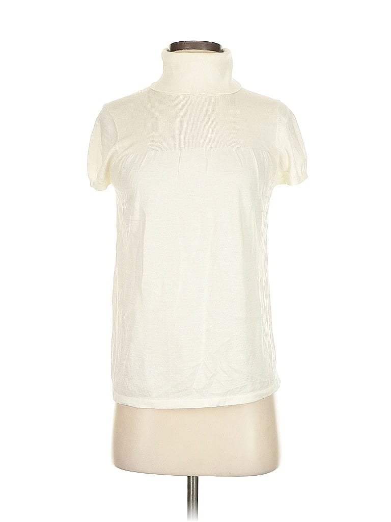 Pre-owned Ann Taylor Loft Cardigan Sweater In White