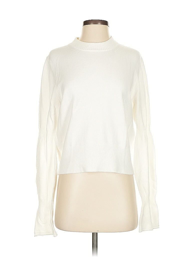 Pre-owned French Connection Turtleneck Sweater In White