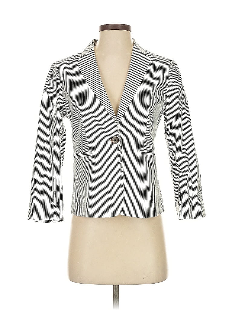 Pre-owned Ann Taylor Blazer Jacket In Gray