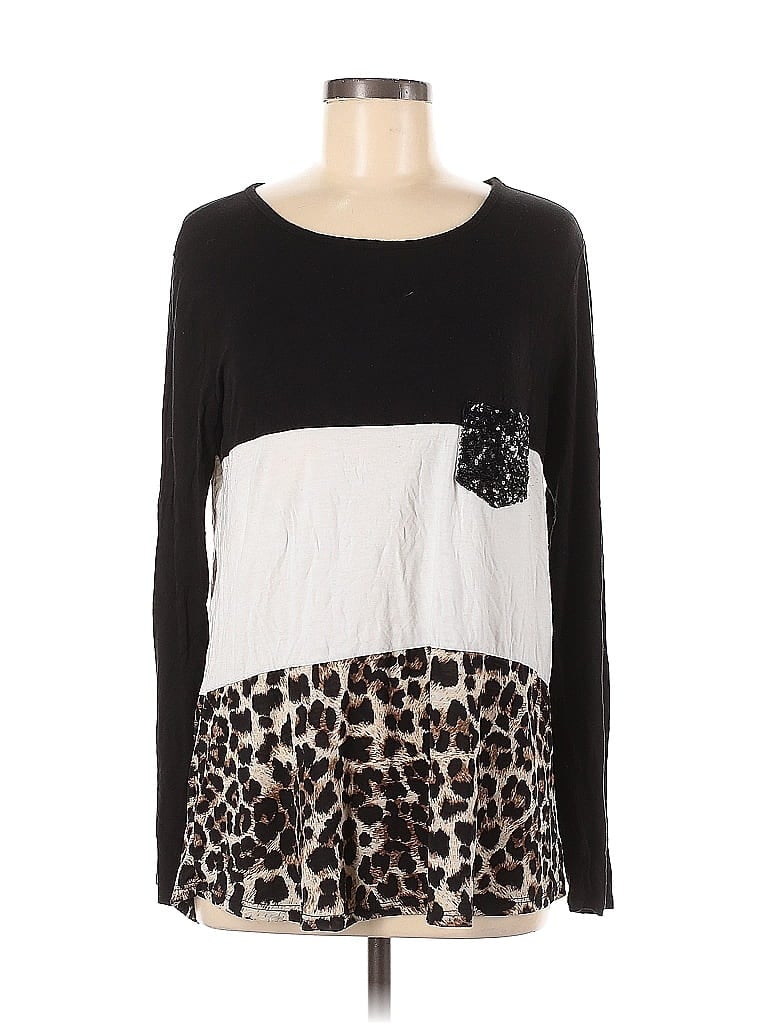 Click to view more detailed imagery on our partner's website Pre-owned Heimish Usa Long Sleeve Top Black Square Neckline Tops