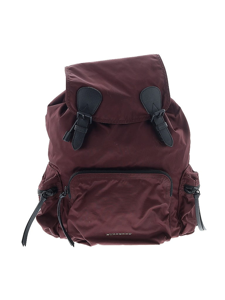 Burberry Burgundy Rucksack Backpack One size - 69% off | ThredUp