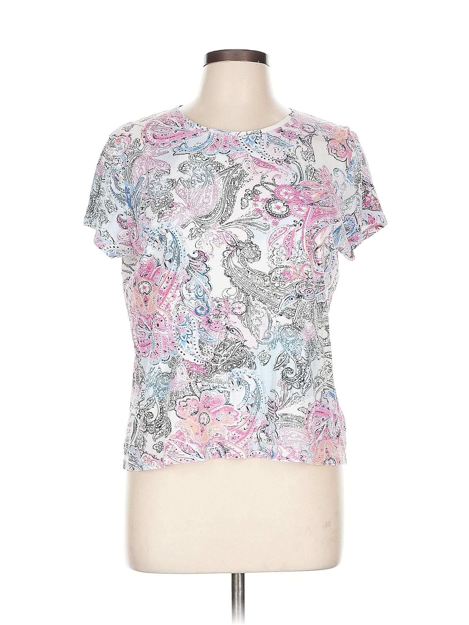 Croft & Barrow Women Pink Short Sleeve Top L | eBay