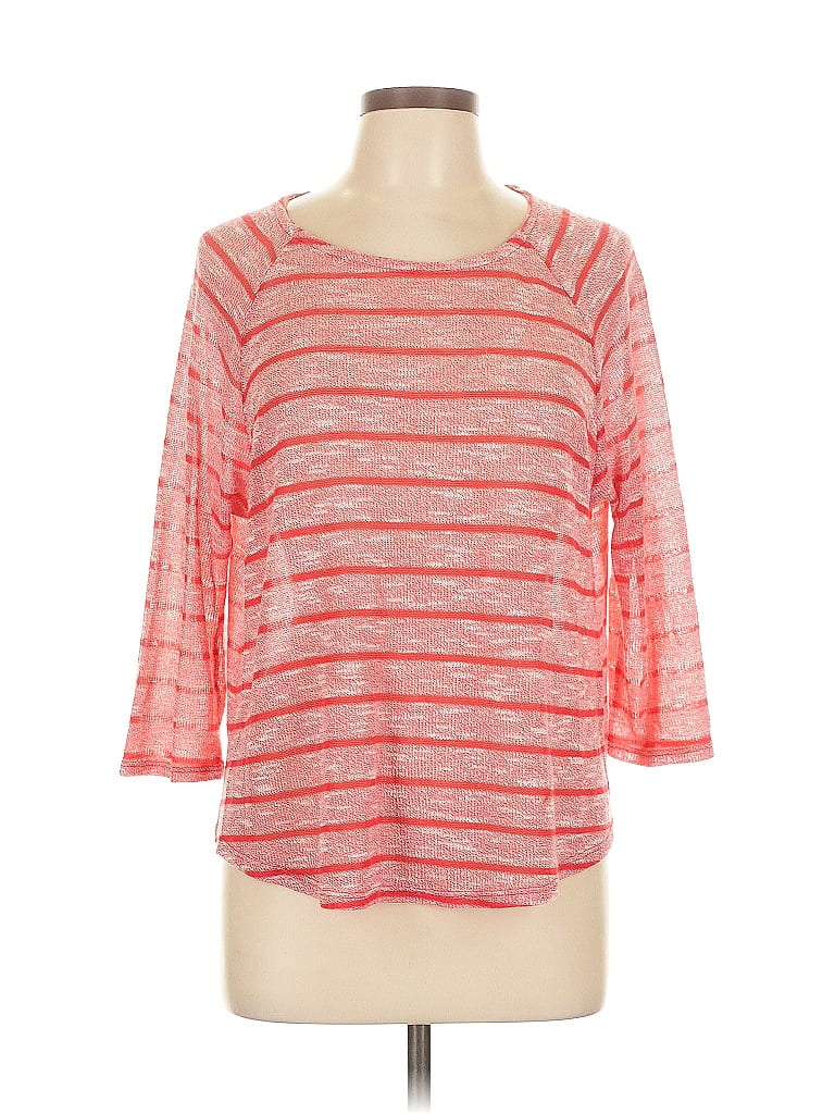 Pre-owned Inc International Concepts 3/4 Sleeve T-shirt In Red