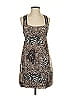 BCBGMAXAZRIA 100% Polyester Animal Print Brown Cocktail Dress Size XS - photo 1