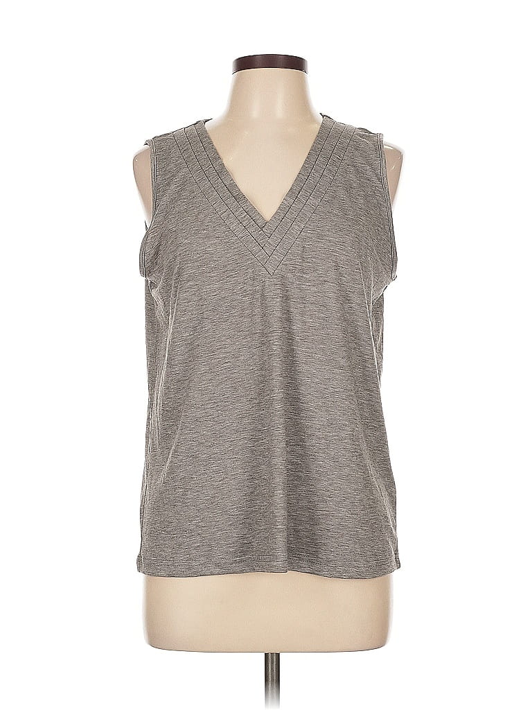 Click to view more detailed imagery on our partner's website Pre-owned Unbranded Sleeveless Top Gray V Neck Tops