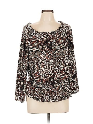Scoop 3/4 Sleeve Blouse (view 1)