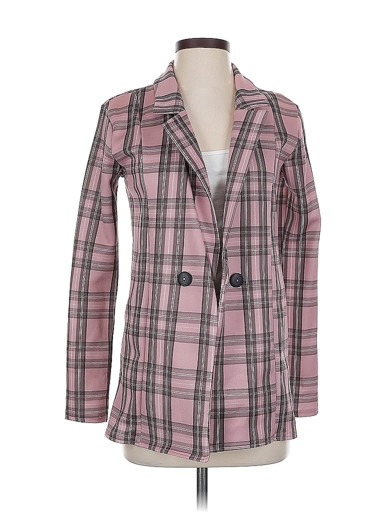 Pre-owned Prettylittlething Blazer Jacket In Pink