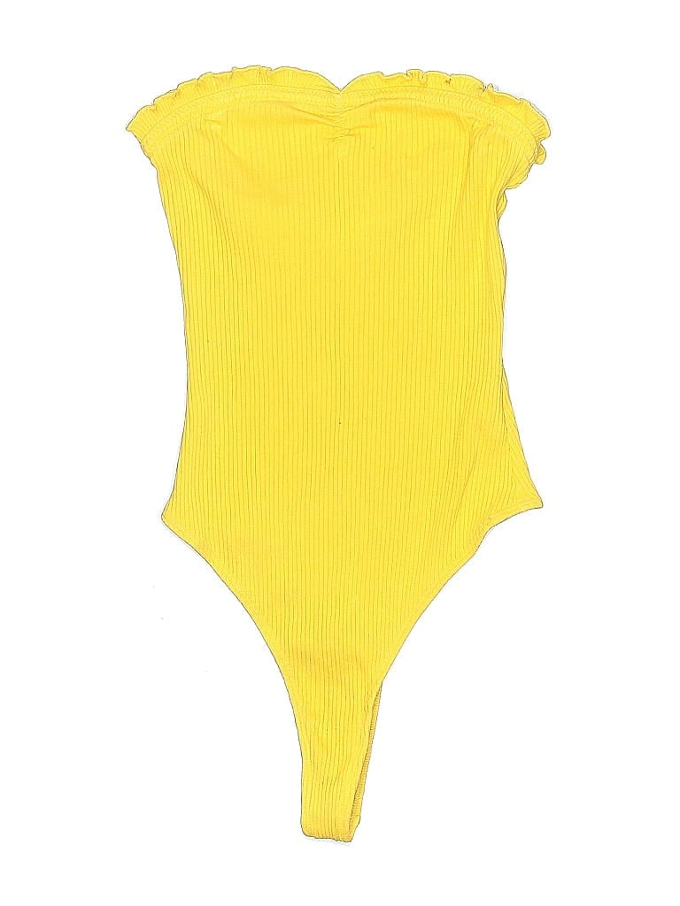 Pre-owned Out From Under Bodysuit In Yellow