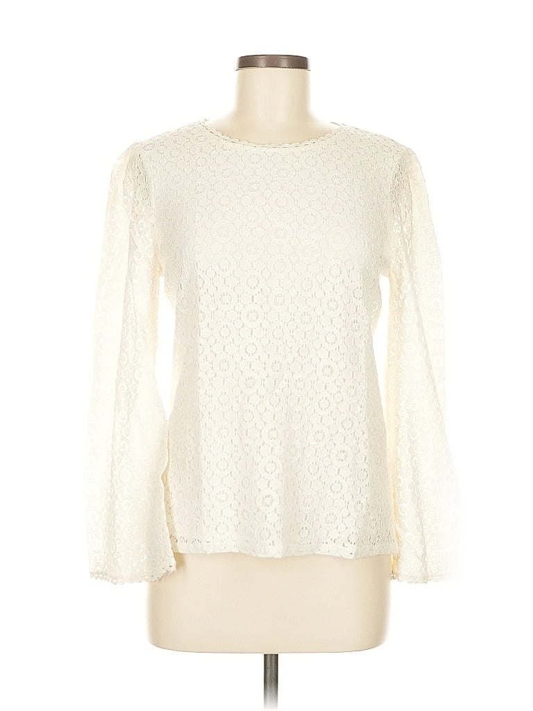 Pre-owned Banana Republic Long Sleeve Blouse In White