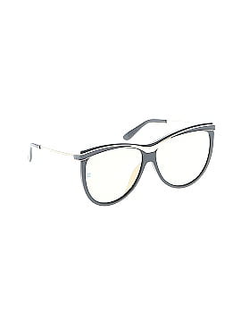 Elie Saab Silver Black Sunglasses One size