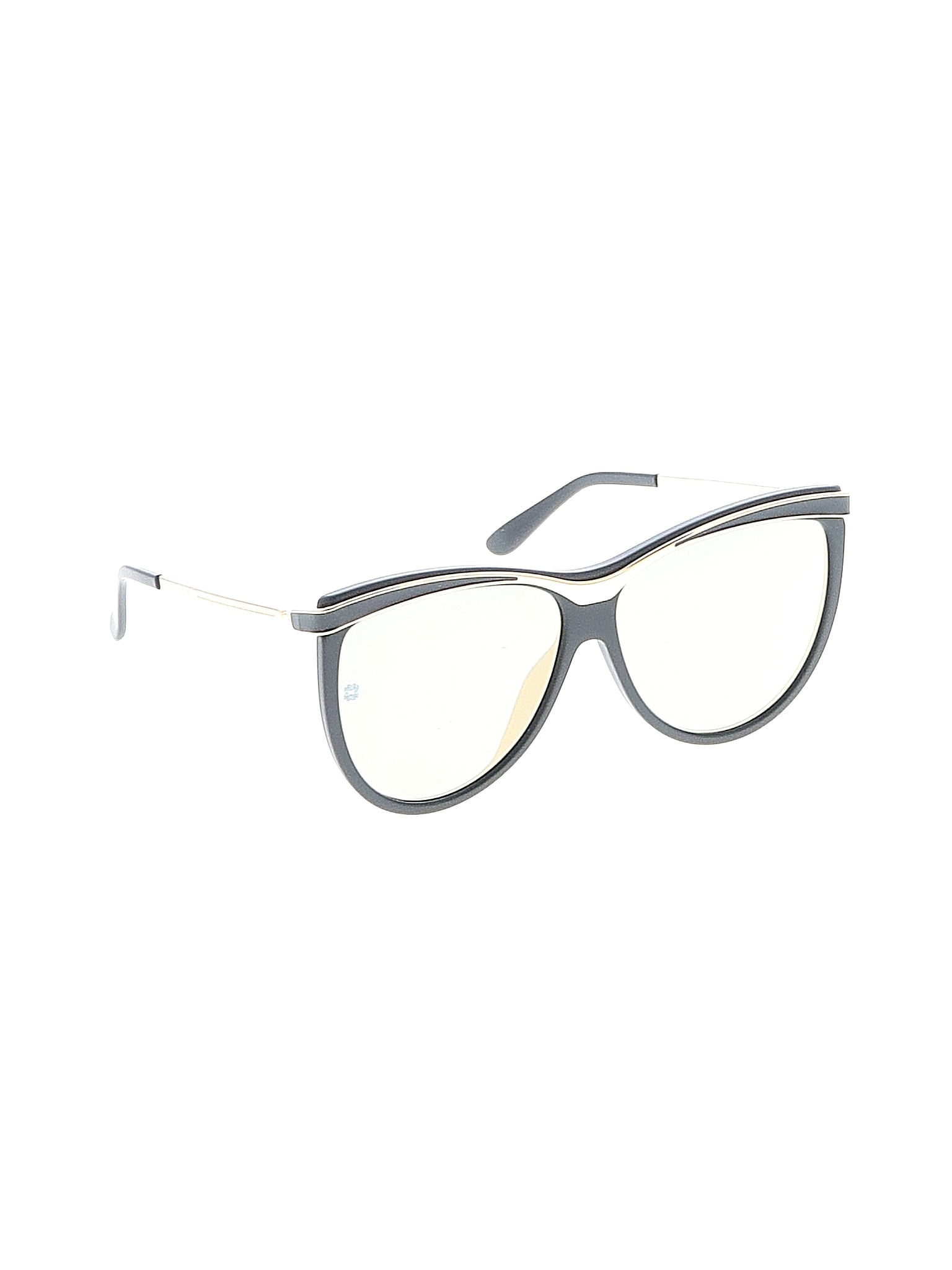 Elie Saab Silver Black Sunglasses One size