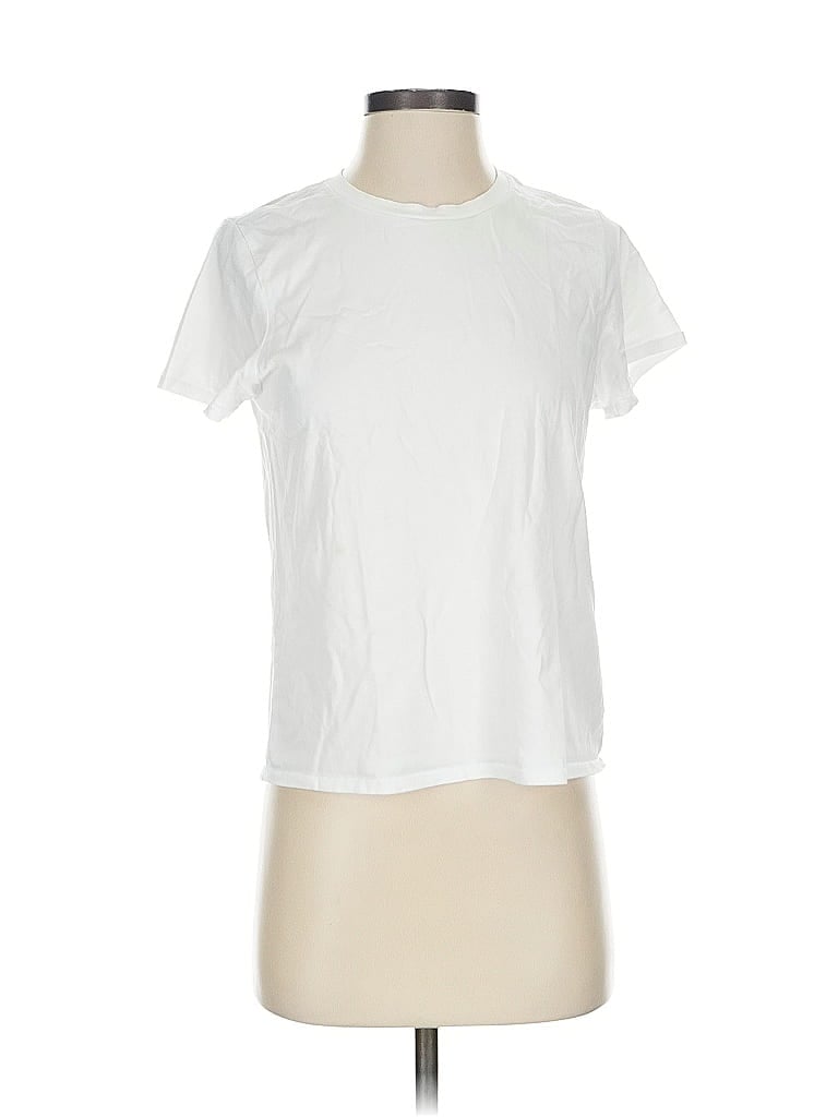 SOMETHING NAVY Pre-owned Short Sleeve T-shirt In White