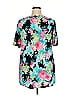 Honeyme Floral Teal Short Sleeve Blouse Size XXL - photo 2