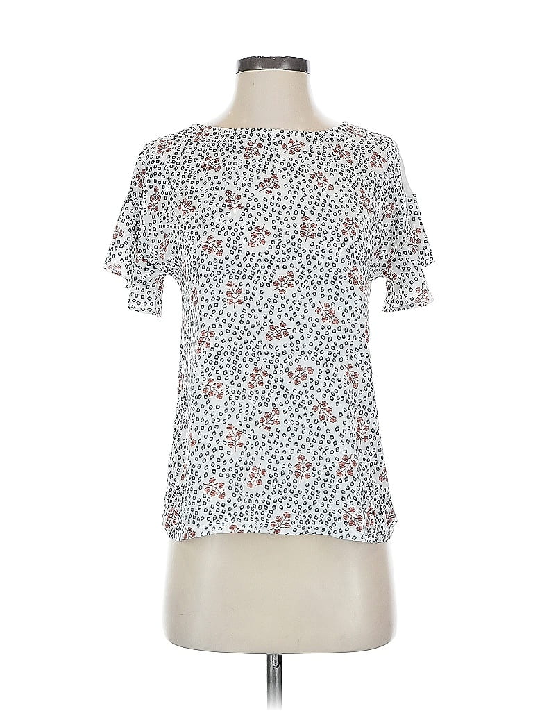 Pre-owned Ann Taylor Loft Outlet Short Sleeve T-shirt In White