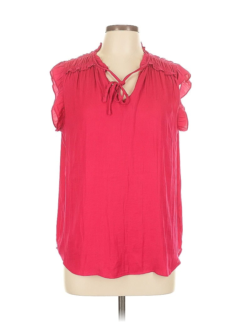 JONES & CO Pre-owned Short Sleeve Blouse In Red