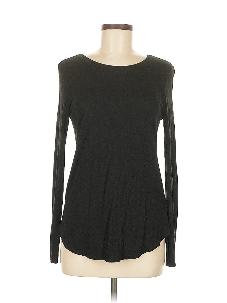 Pre-owned Tahari Long Sleeve T-shirt In Black