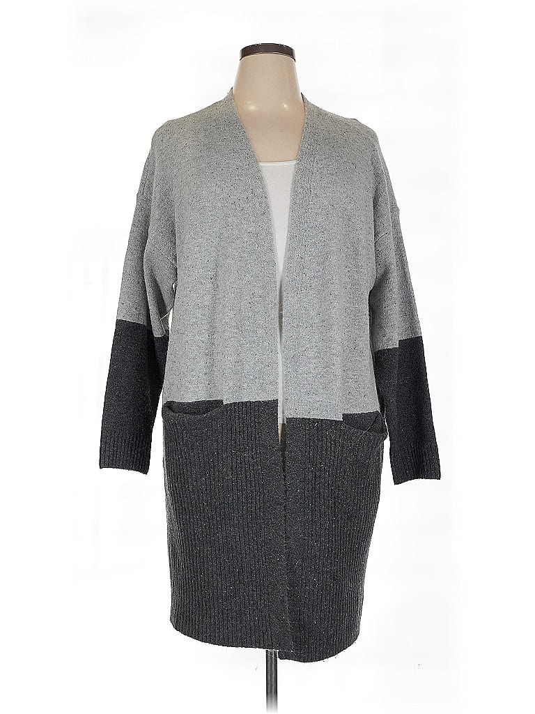 Pre-owned Liz Claiborne Cardigan Sweater In Gray